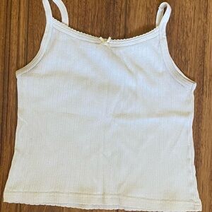 Brandy Melville white tank top with a bow